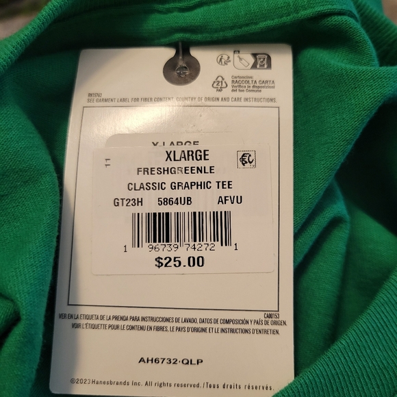 NWT Champion Green Graphic Men's T-Shirt Size XL - Picture 4 of 6